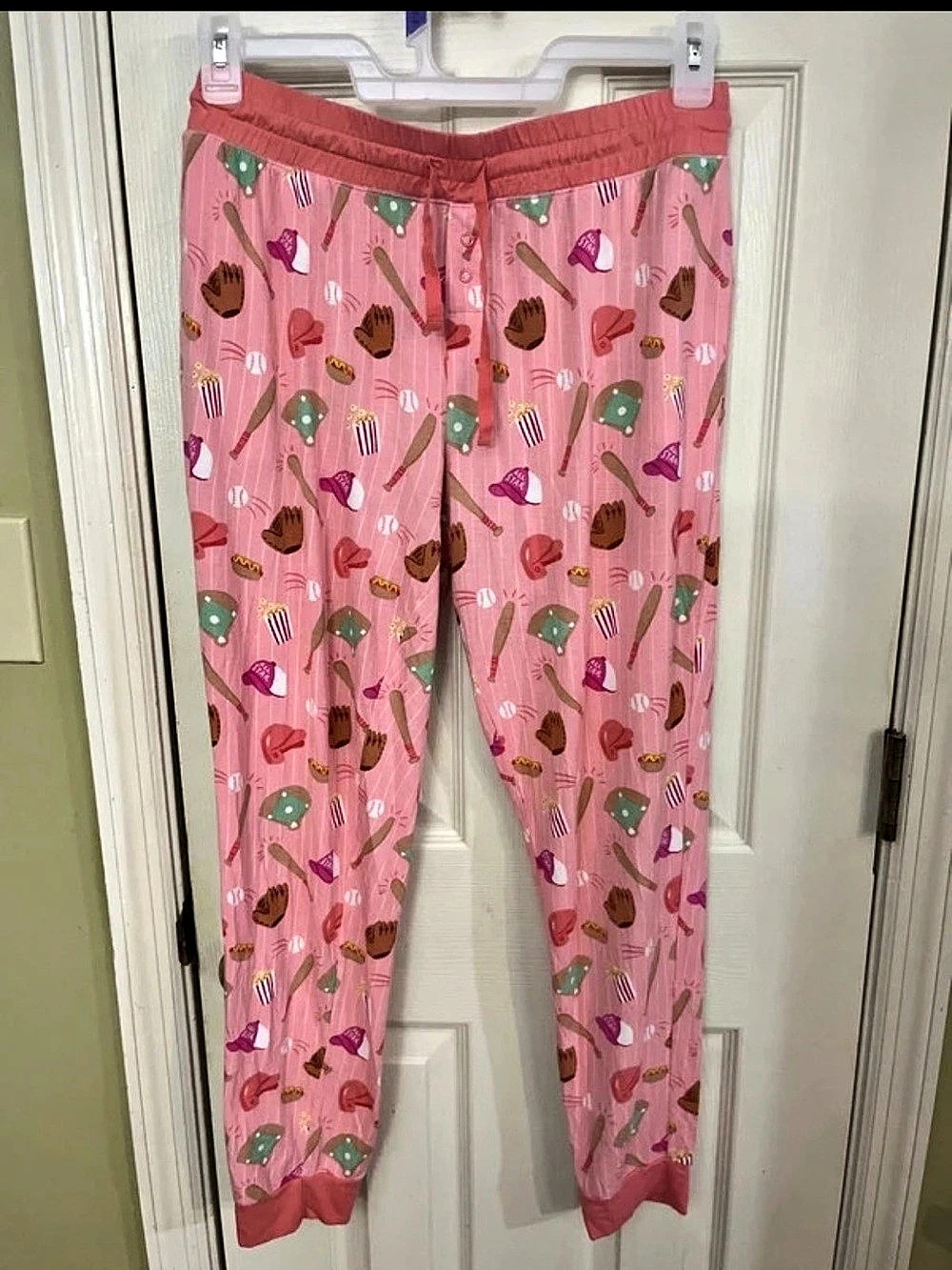 Little Sleepies Pink All Star  adult Pajama Pants, Medium. Bamboo